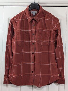 Carhartt Womens Rugged Flex Relaxed Fit Flannel Plaid Shirt